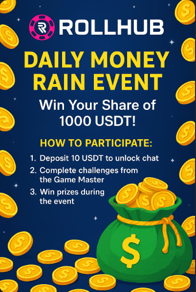 Rollhub Daily Money Rain Event – Win Your Share of 10 USDT! thumbnail