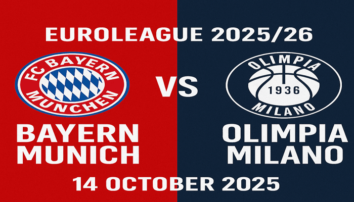 Bayern Munich vs Olimpia Milano – Match Preview & Broadcast Info thumbnail