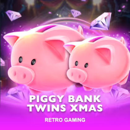 Piggy Bank Twins Xmas
